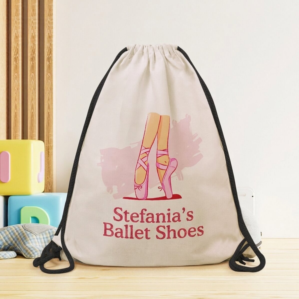 Personalisierter Rucksack mit Aufdruck – Ballettschuhe