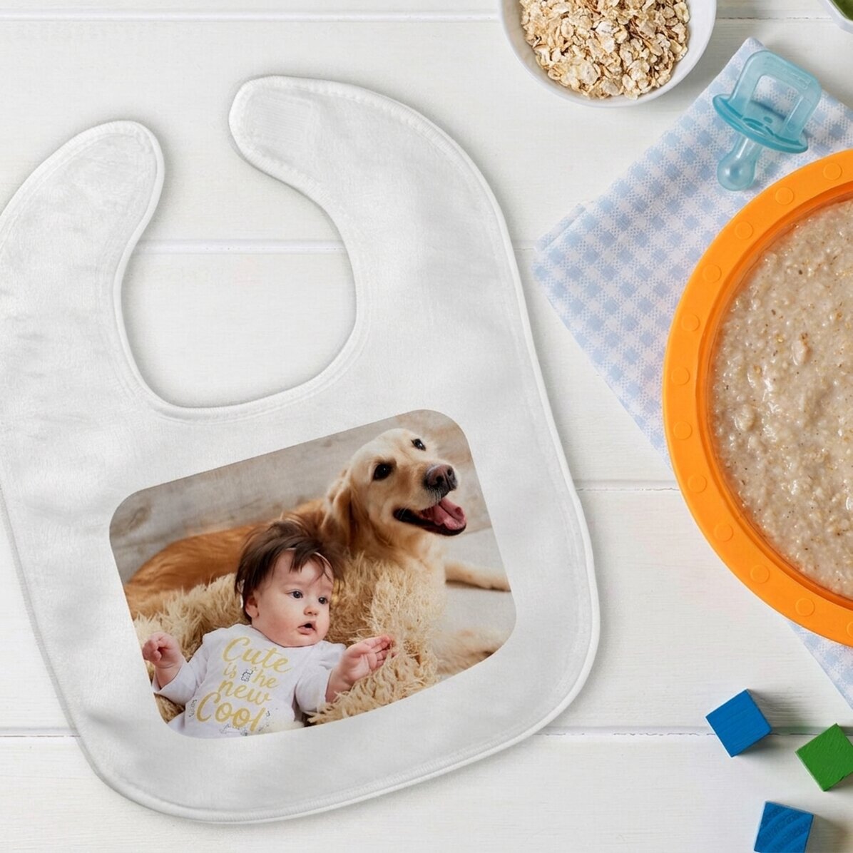 Personalisiertes Lätzchen mit einem Foto