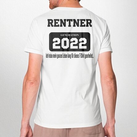 Personalisiertes T-Shirt mit Aufdruck – Ruhestand