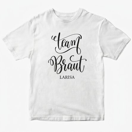 Personalisiertes T-Shirt mit Aufdruck für die Brautjungfern – Team Bride