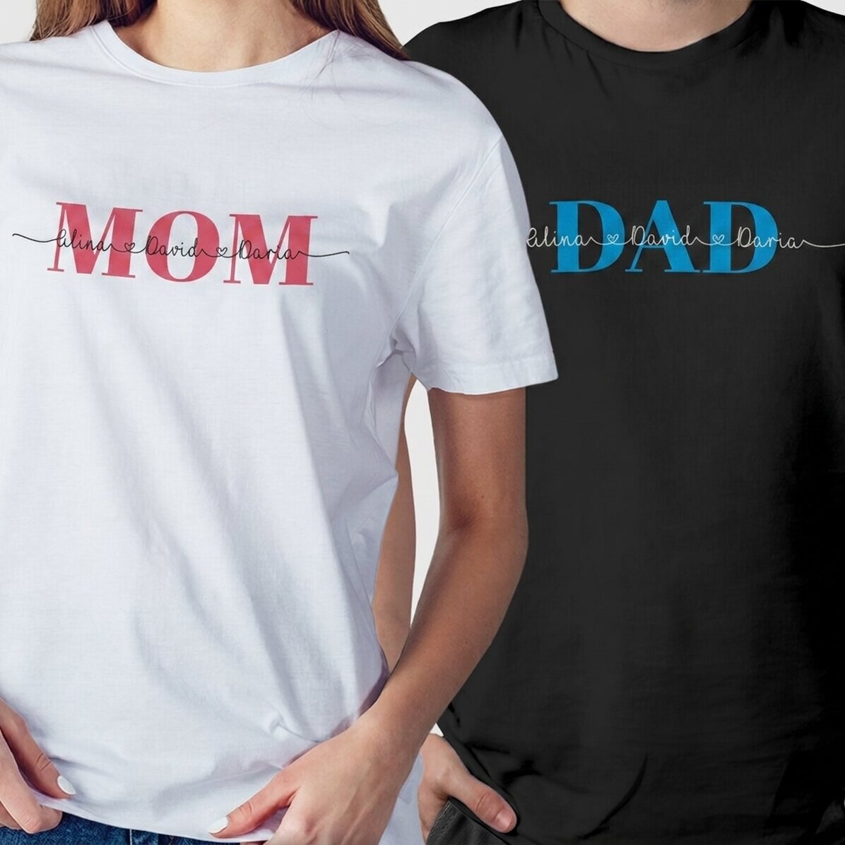 Personalisiertes T-Shirt mit Aufdruck – Family