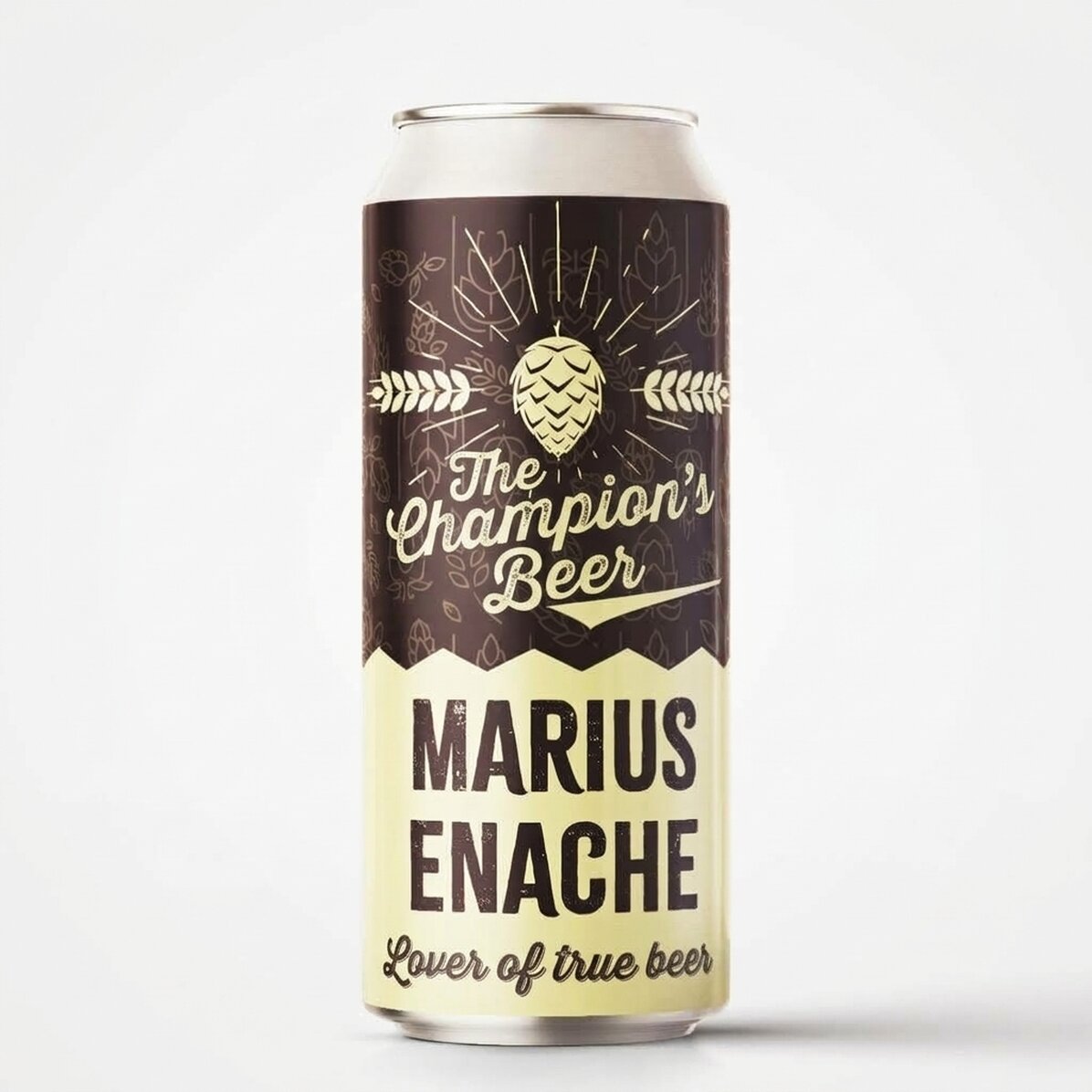 Bier in einer Dose mit individueller Beschriftung – Das Bier des Champions