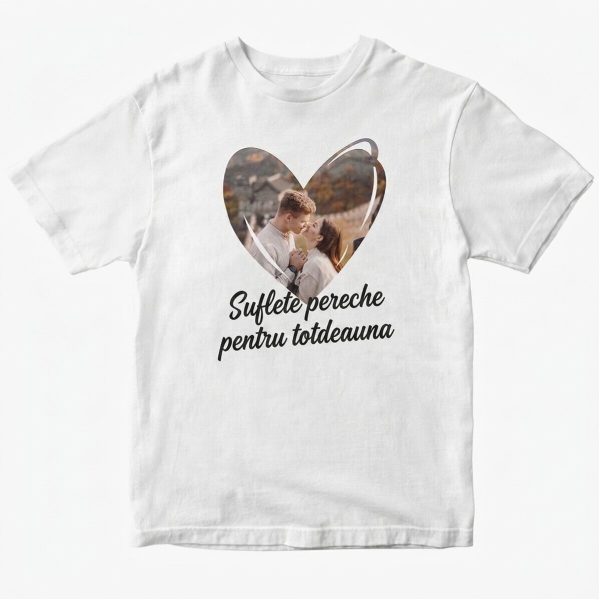 Personalisiertes T-Shirt mit Foto und Text – Love