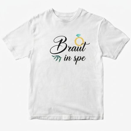 Personalisiertes Baumwoll-T-Shirt für die zukünftige Braut