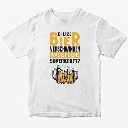 Personalisiertes Baumwoll-T-Shirt mit Aufdruck – Beer