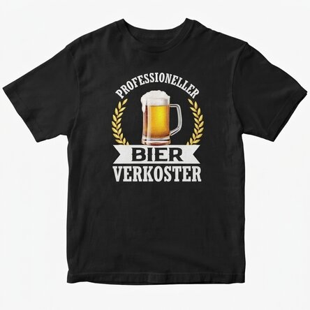Personalisiertes Baumwoll-T-Shirt mit Aufdruck – Bierverkoster