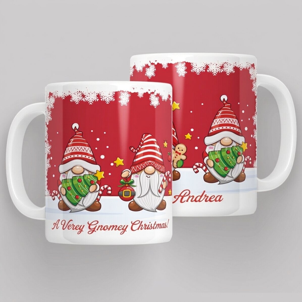 Personalisierte Tasse mit Text – Weihnachtszwerge
