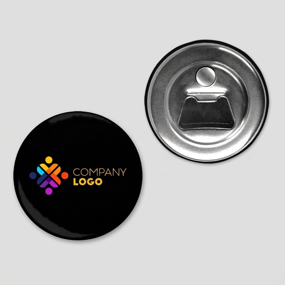 Flaschenöffner mit Magnet, individuell mit Logo bedruckt