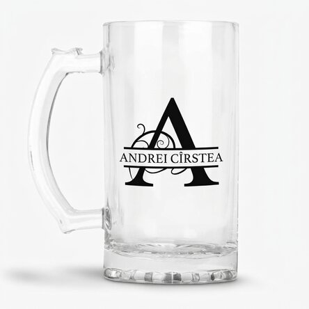 Personalisierter Bierkrug mit Monogramm