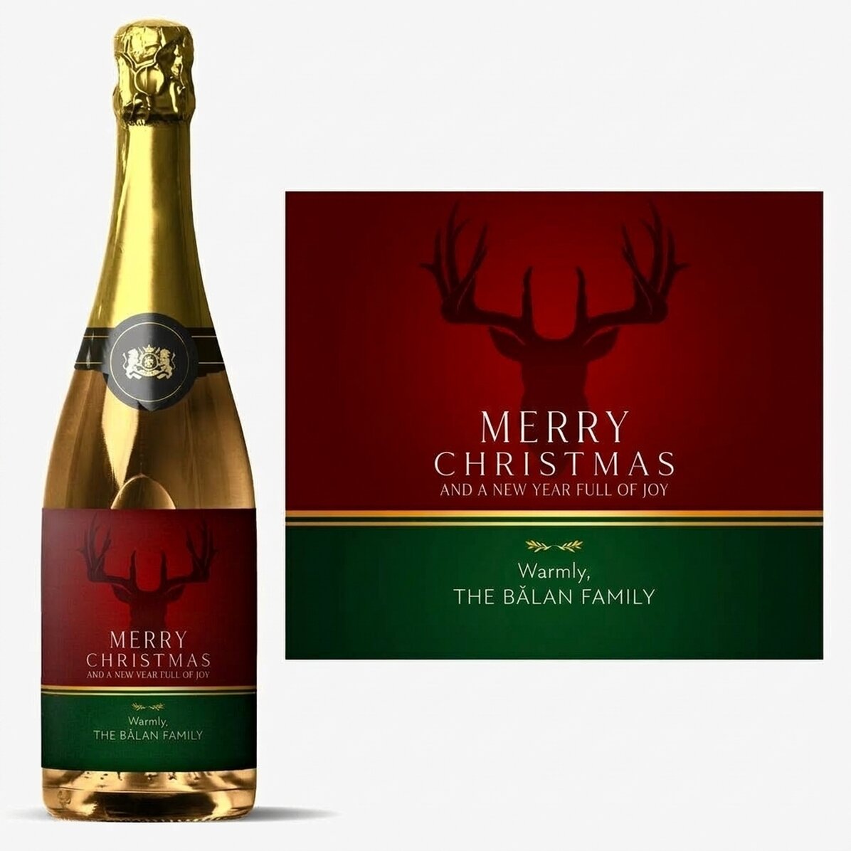Personalisierter Sekt mit Aufdruck – Winterfeste