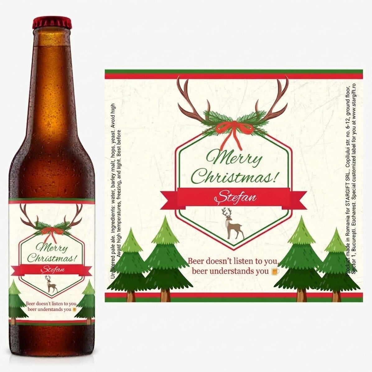 Personalisiertes Bier mit Retro-Schriftzug – Das Bier versteht dich