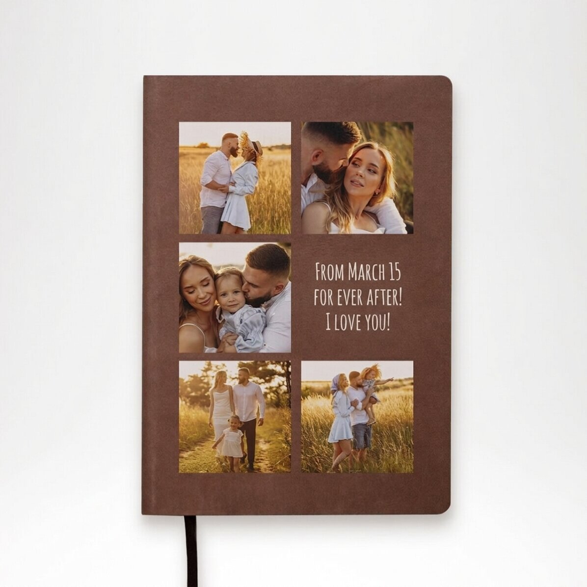 Personalisierter Kalender mit 5 Fotos und Text