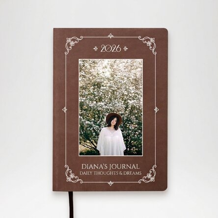 Personalised diary with text - Elegant model