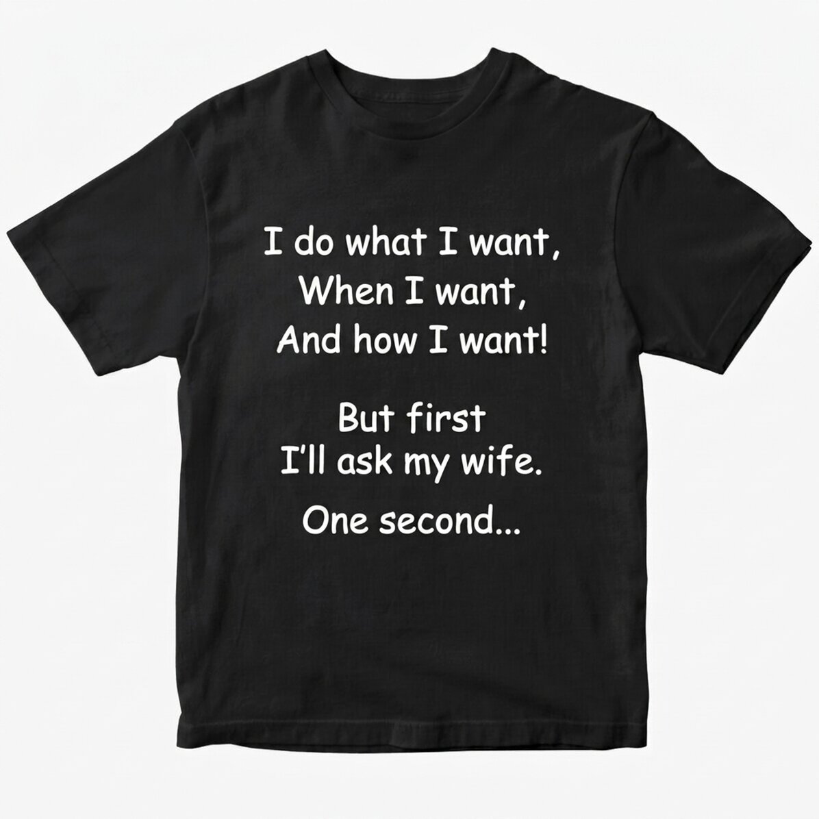 Personalisiertes Baumwoll-T-Shirt mit Aufdruck – „Ich mache, was ich will“