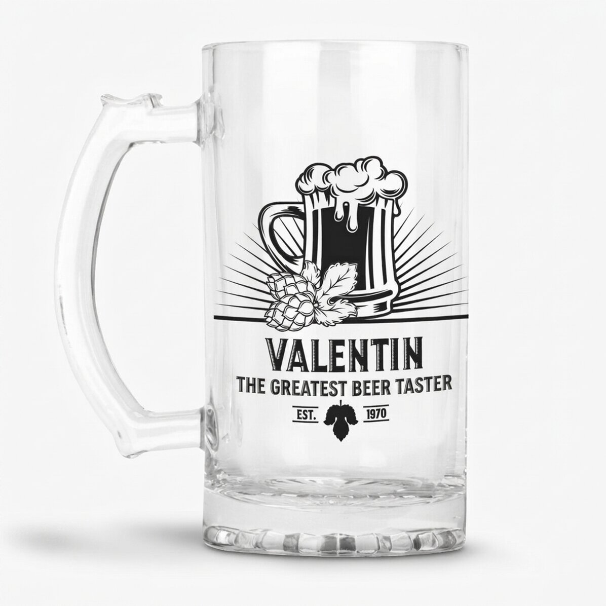 Personalisierter Bierkrug mit Aufdruck – Bierverkoster