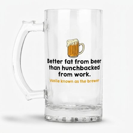 Personalisierter Bierkrug mit Text