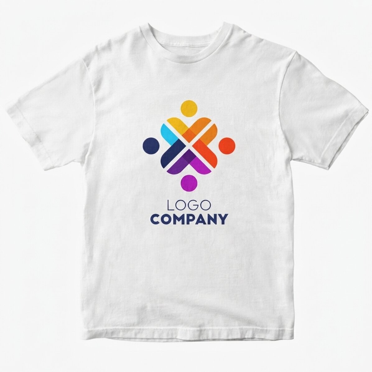 Personalisiertes Baumwoll-T-Shirt mit Logo