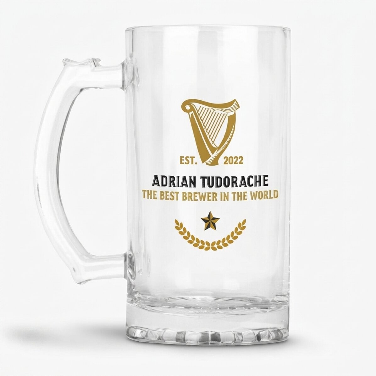 Personalisierter Bierkrug mit Text – World Beer Record
