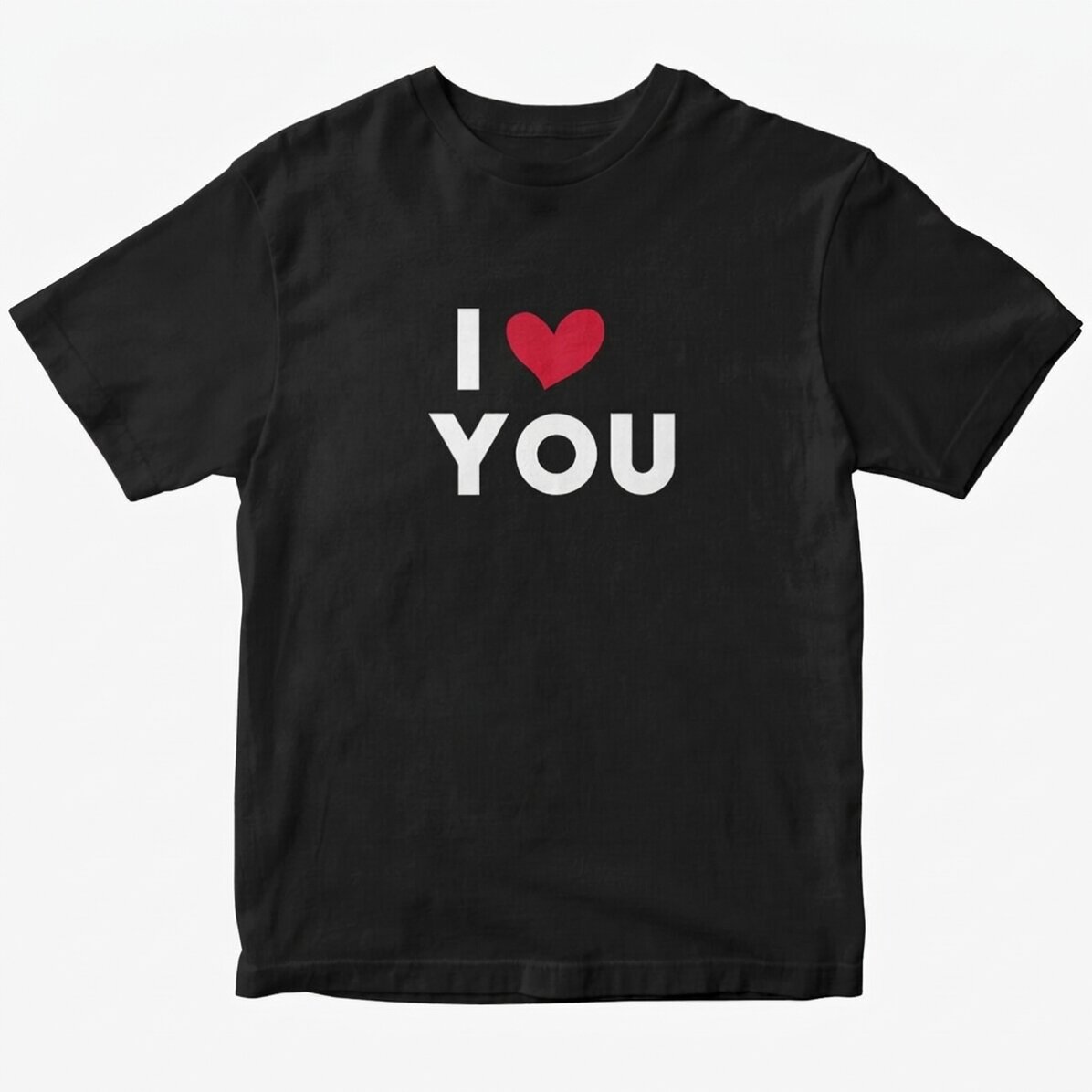 Personalisiertes Baumwoll-T-Shirt mit Aufdruck – I love...