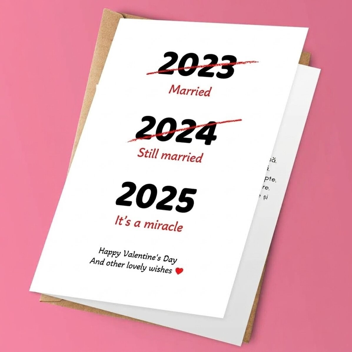 Witzige, personalisierte Grußkarte mit Text zum Valentinstag