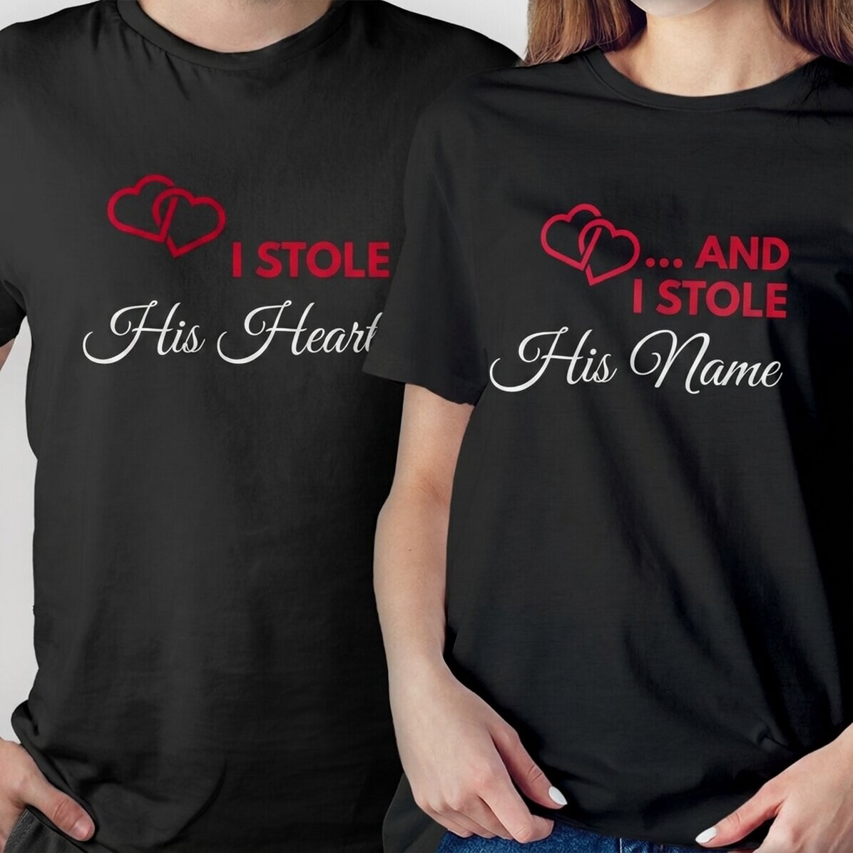 Personalisiertes Baumwoll-T-Shirt mit Aufdruck – „Ich klaue sie“