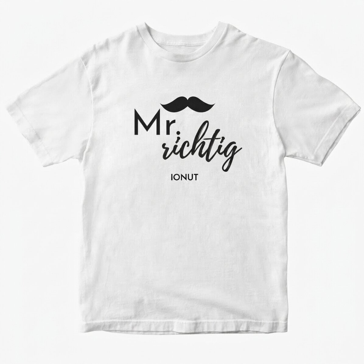 Personalisiertes Baumwoll-T-Shirt mit Aufdruck – Mr. Right