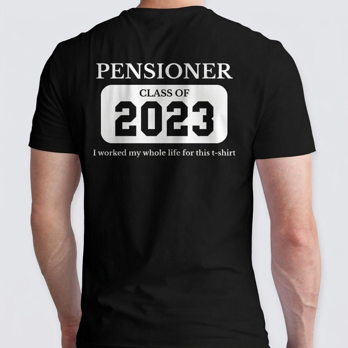 Personalisiertes Baumwoll-T-Shirt mit Aufdruck – Ruhestand