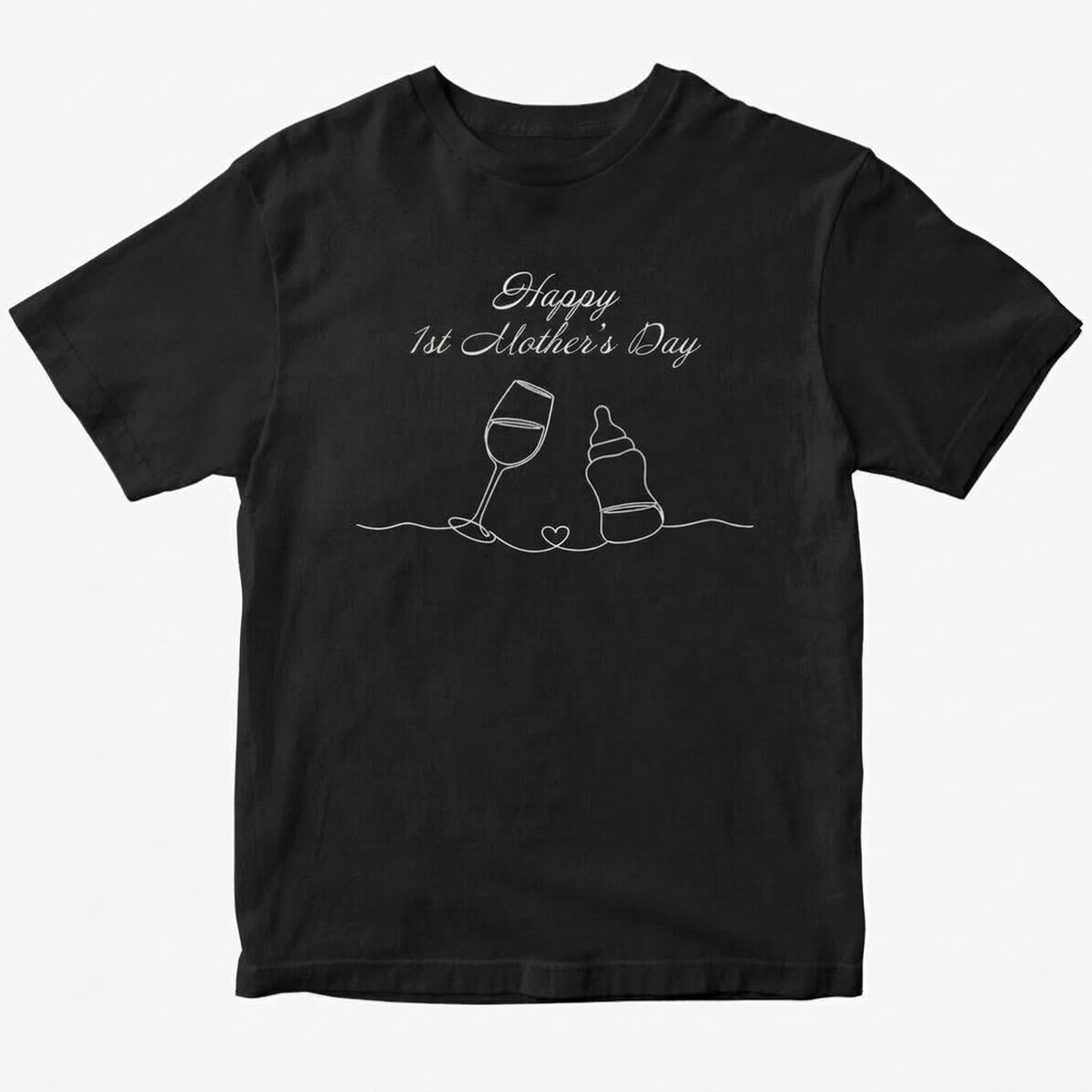 Personalisiertes Baumwoll-T-Shirt mit Aufdruck für werdende Mütter