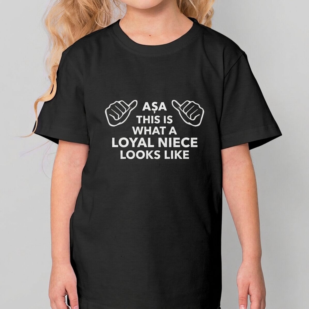 Personalisiertes Baumwoll-T-Shirt für Kinder mit Aufdruck – So sieht es aus...