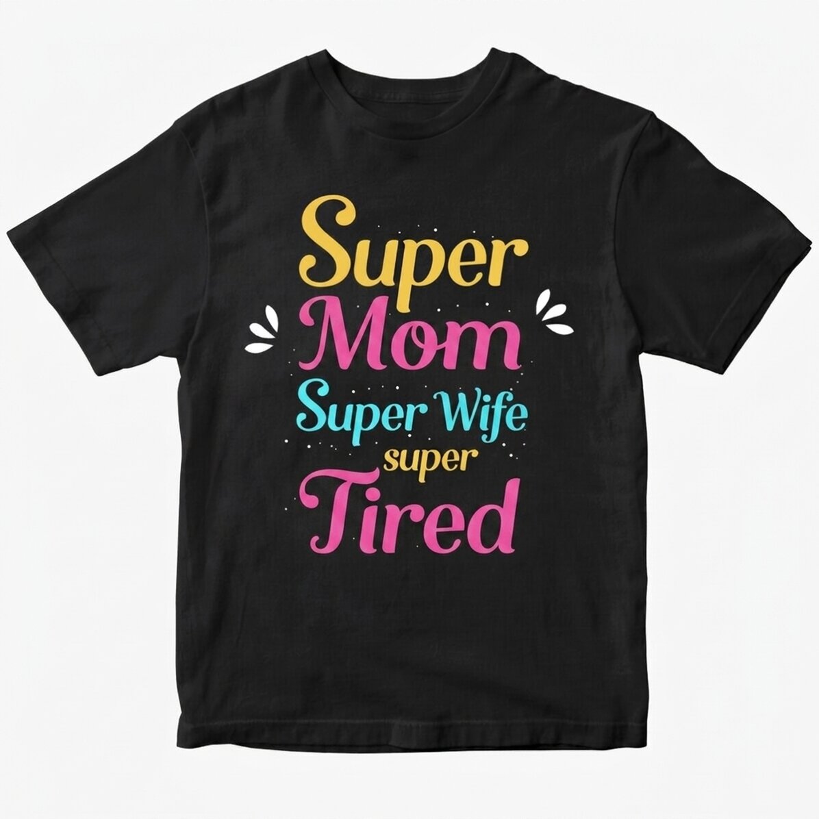 Personalisiertes Baumwoll-T-Shirt mit Aufdruck – Super Mama