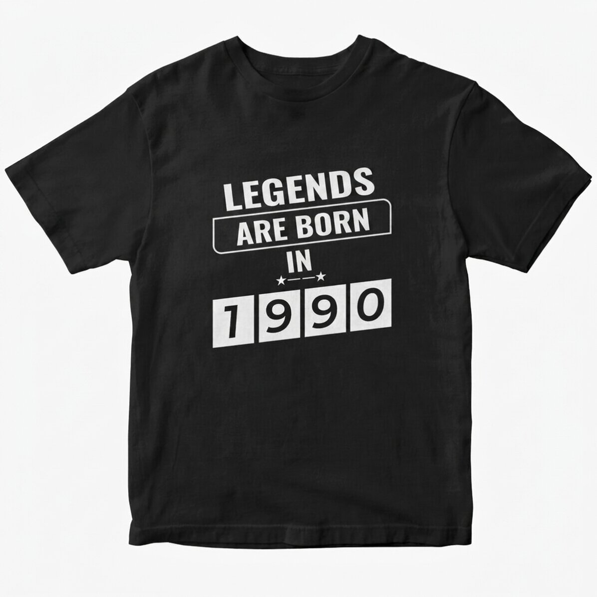Personalisiertes Baumwoll-T-Shirt mit Aufdruck – Legends are born in