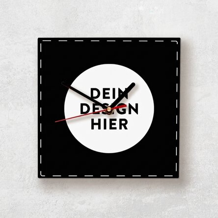 Personalisierte quadratische Uhr mit deinem Motiv