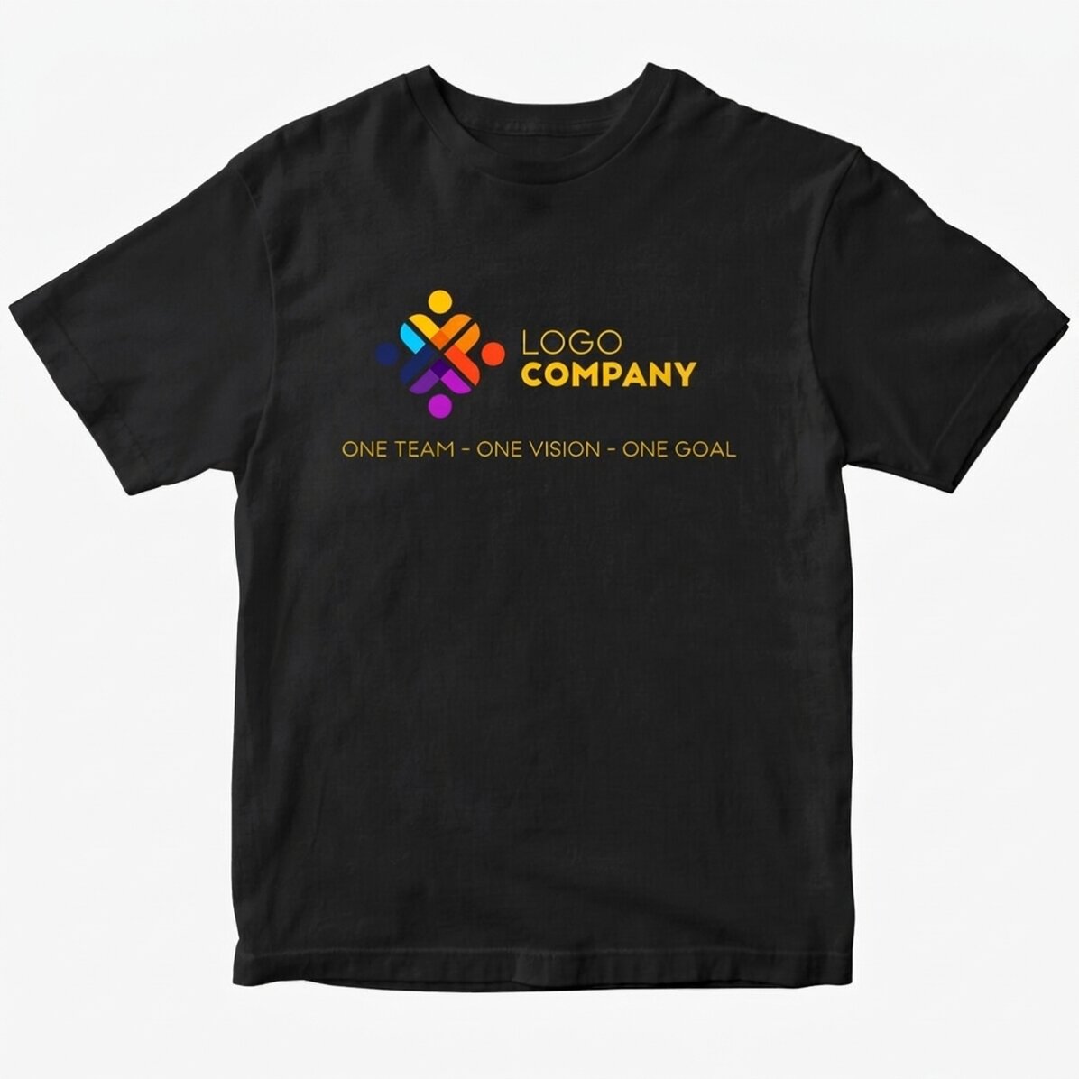 Personalisiertes Baumwoll-T-Shirt mit Logo und Text