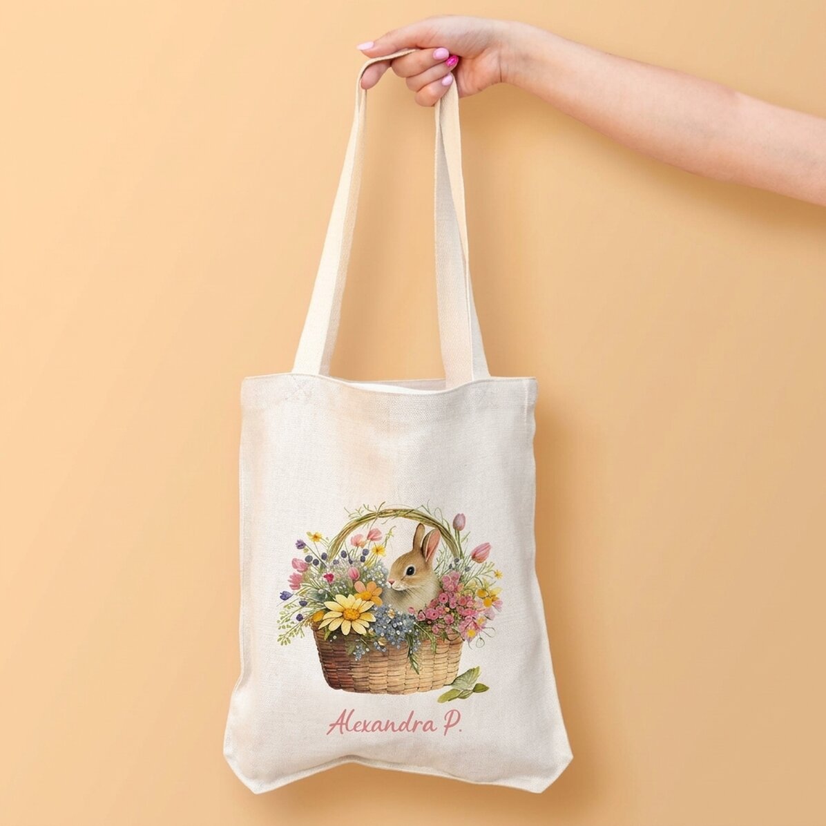 Personalisierte Tasche mit Namen – Hase