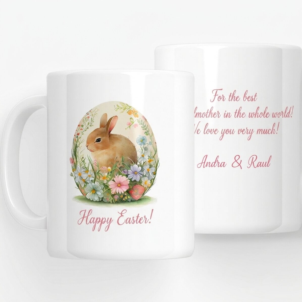 Personalisierter Becher mit Botschaft – Osterhase