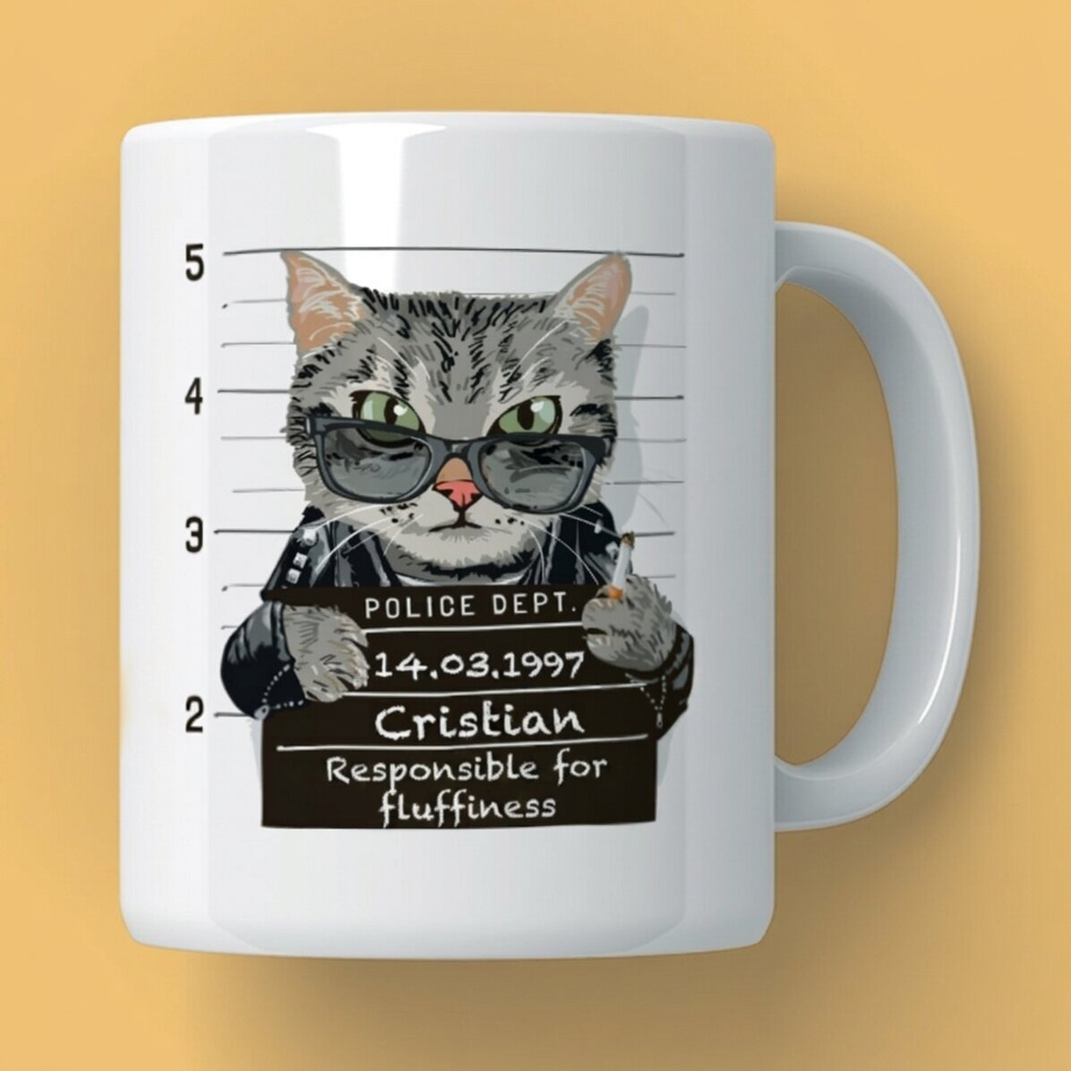 Personalisierte Tasse mit Text – Pufosenie