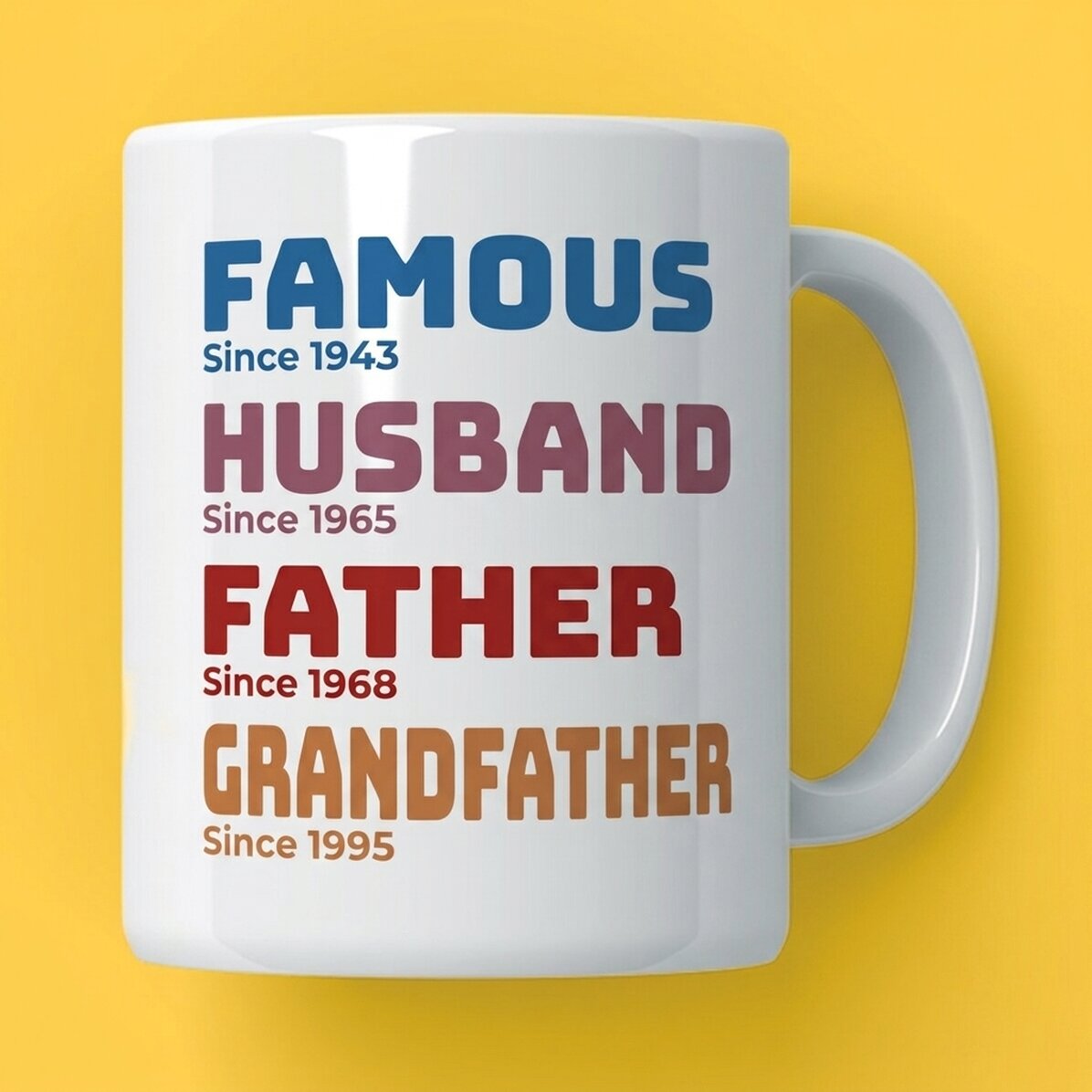 Personalisierte Tasse mit Text – Die Geschichte meines Großvaters