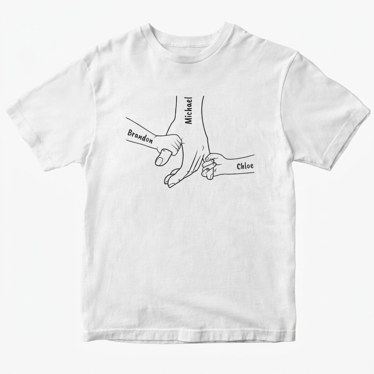 Personalisiertes Baumwoll-T-Shirt mit Aufdruck – Immer in deiner Nähe