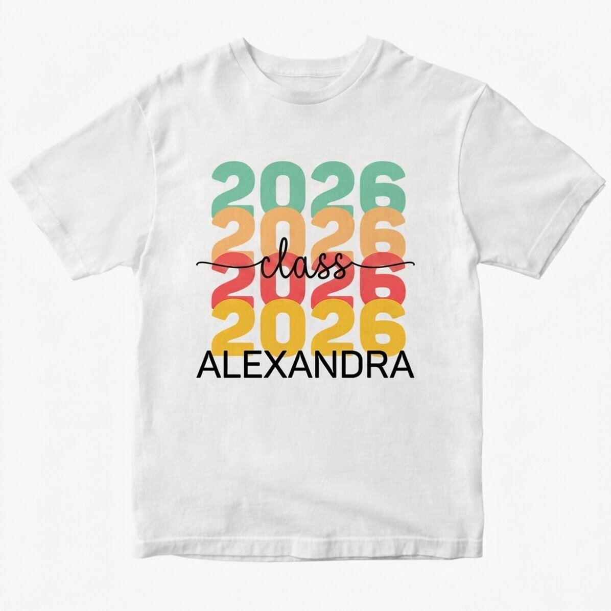 Personalisiertes Baumwoll-T-Shirt mit Aufdruck – Sonderangebot