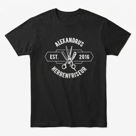 Personalisiertes Baumwoll-T-Shirt mit Aufdruck – Barber Shop