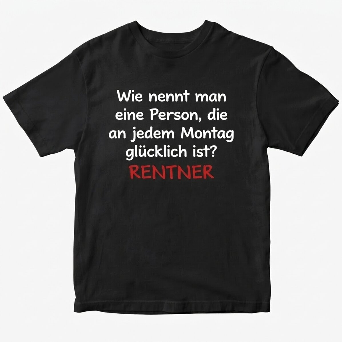 Personalisiertes Baumwoll-T-Shirt mit Aufdruck – Rentner