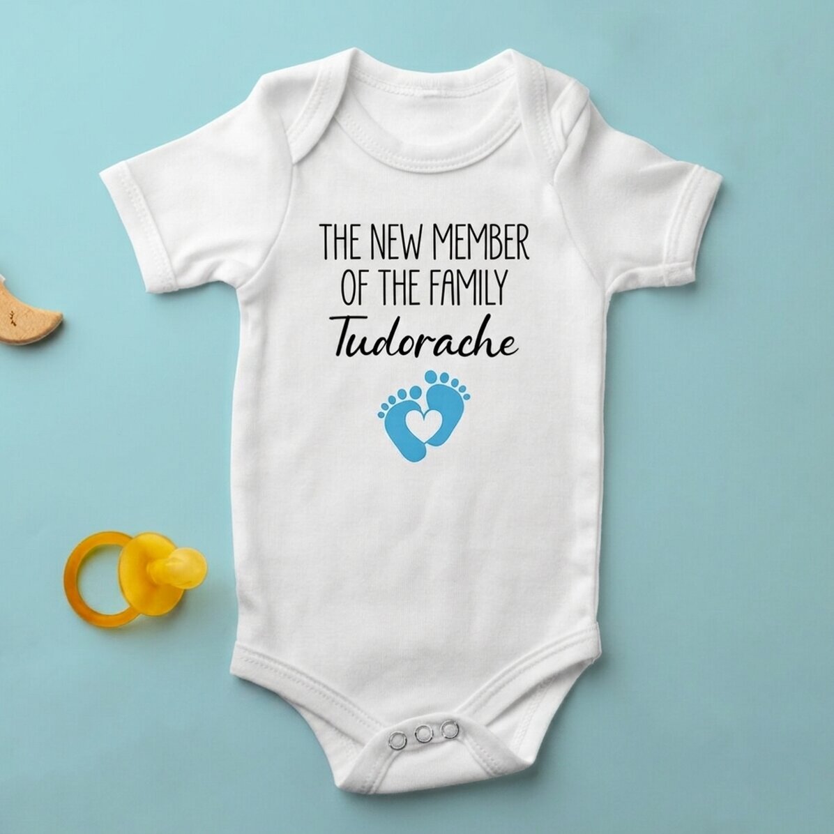 Personalisierter Baby-Body mit Aufdruck – Das neue Familienmitglied