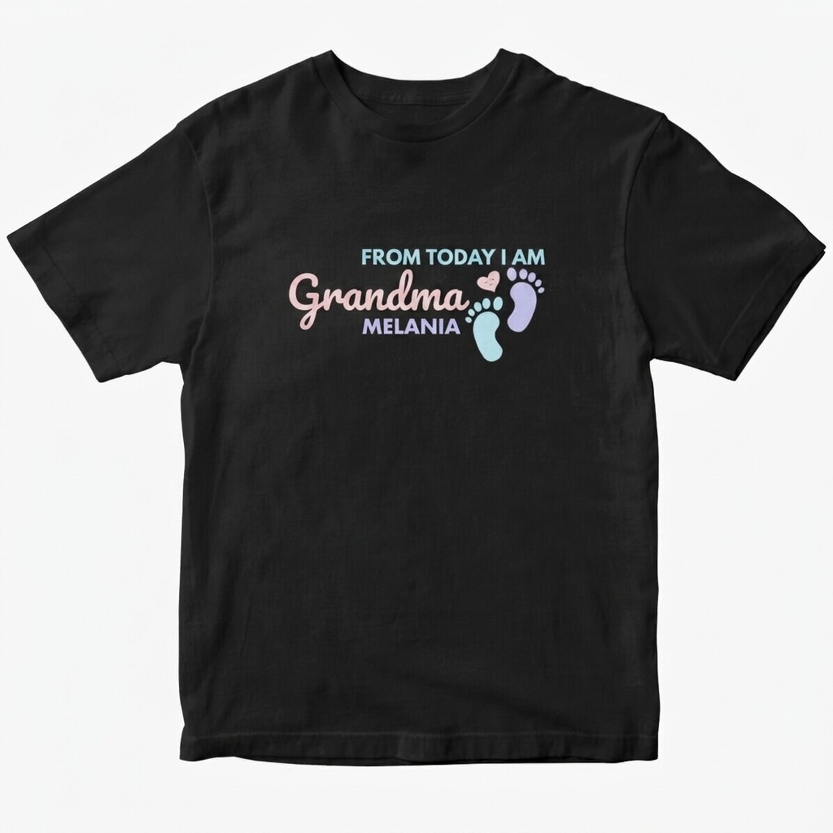 Personalisiertes Baumwoll-T-Shirt mit Aufdruck – Ab heute bin ich Oma