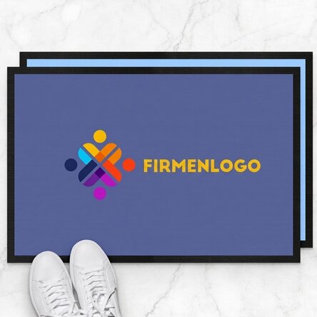 Individuell gestaltete Eingangsmatte mit Logo
