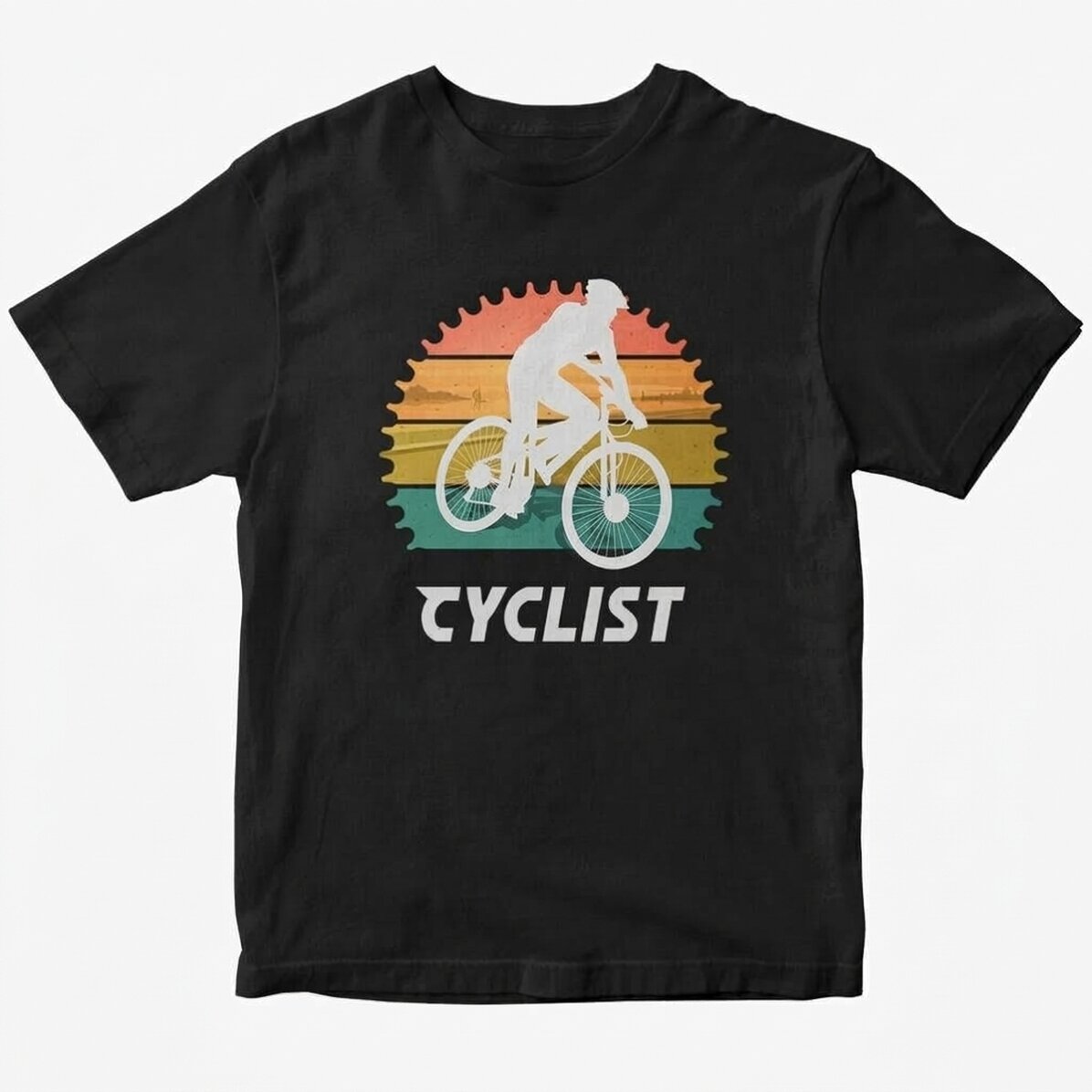 Personalisiertes Baumwoll-T-Shirt mit Aufdruck – Radfahrer