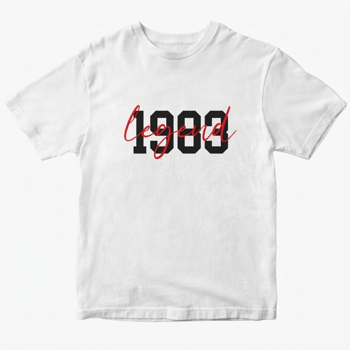 Personalisiertes Baumwoll-T-Shirt mit Aufdruck – Legend