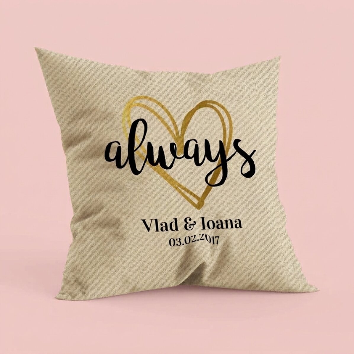 Personalisiertes Kissen für Paare – always – In
