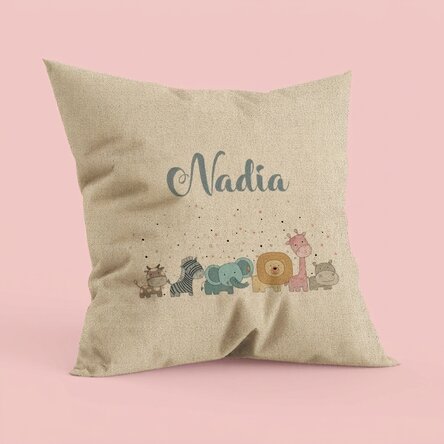 Personalisiertes Kissen mit Text – Name des Babys – In