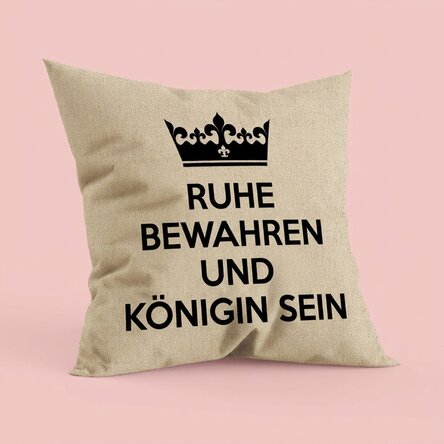 Personalisiertes Kissen mit Schriftzug – Keep Calm – In
