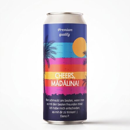Bier in einer Dose mit individueller Beschriftung – Summer Vibes
